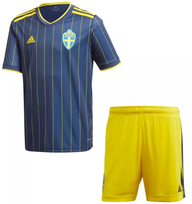 Kit infantil II Seleção da Suécia 2021 2022 Adidas oficial